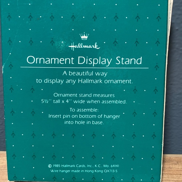 NEW In BOX Vintage HALLMARK Ornament Display Stand 1985 - Picture 3 of 5